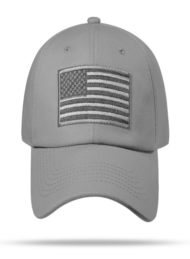 VIONLAN American Flag Hat, Adjustable Fit USA Baseball Cap for Men Women, Dad Hats, Outdoor Ball Caps for Casual Wear Gray - Image 2